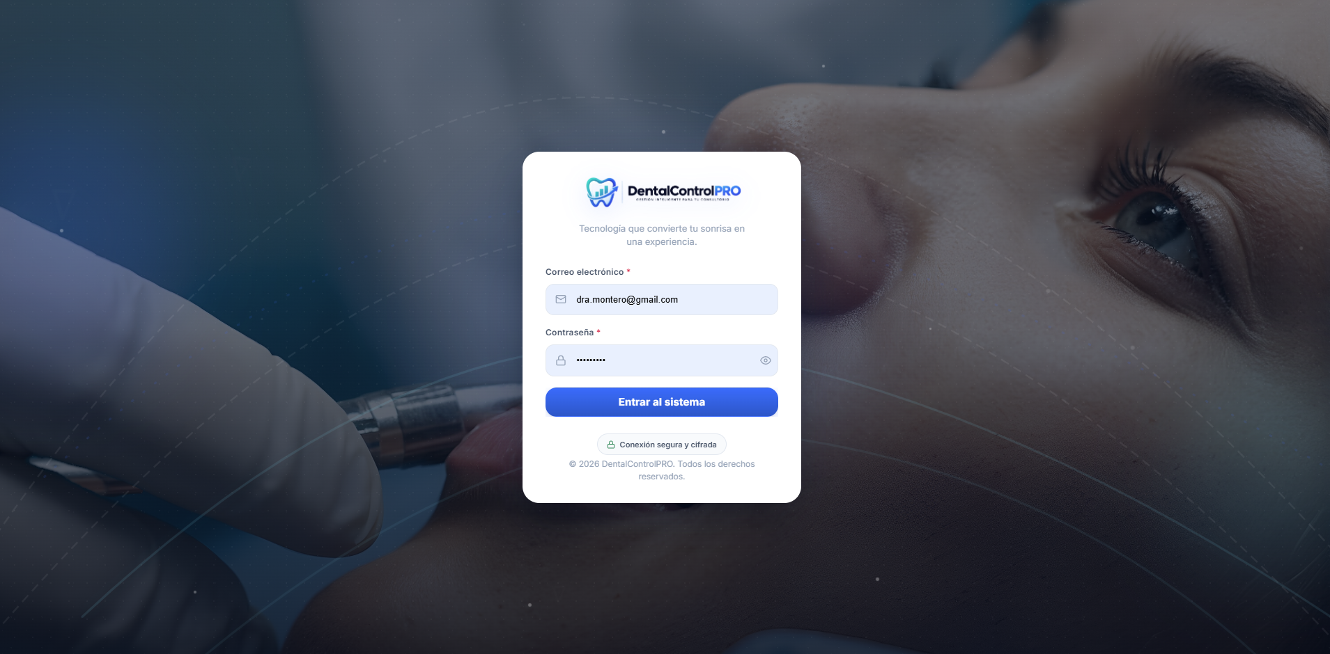 Acceso seguro por niveles en DentalControlPRO